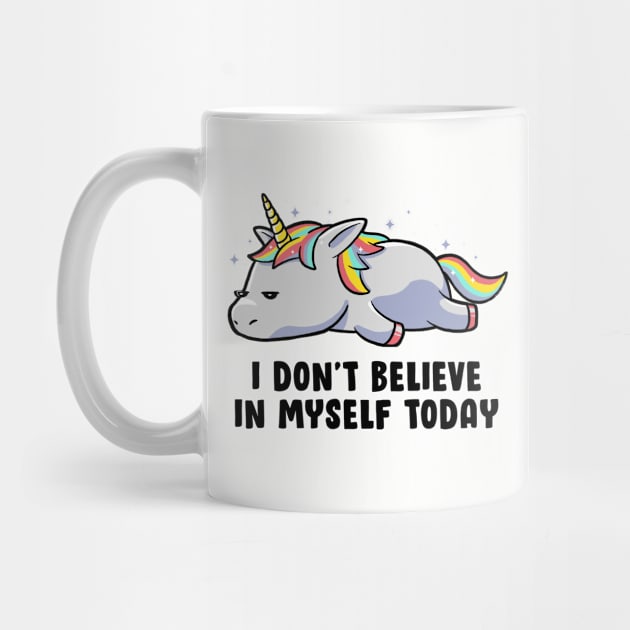 I Don’t Believe In Myself Lazy Unicorn Gift by eduely